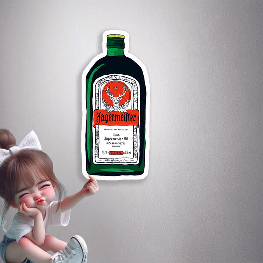 Jagermeister Bottle Premium Vinyl Stickers