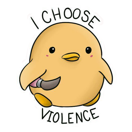 Violence Chick Funny Premium Vinyl Stickers