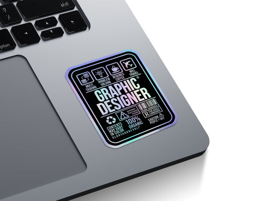 Graphic Designer Label Holographic Stickers