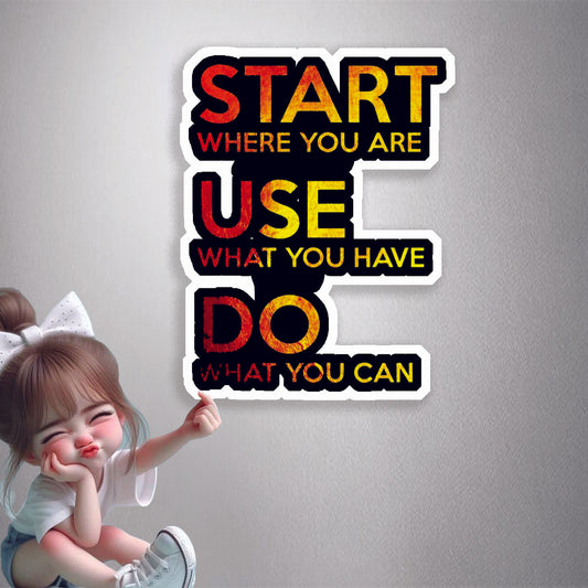 Start Where You Are Premium Vinyl Stickers