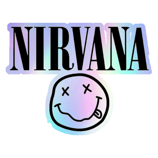 Nirvana Smiley Logo Holographic Stickers