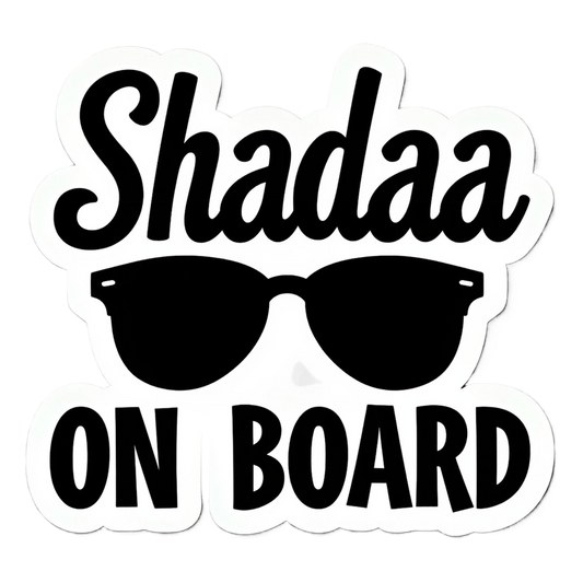 Shadaa On Board Bumper Sticker