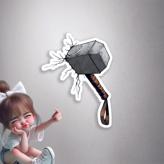 Thor's Hammer Crack Premium Vinyl Stickers