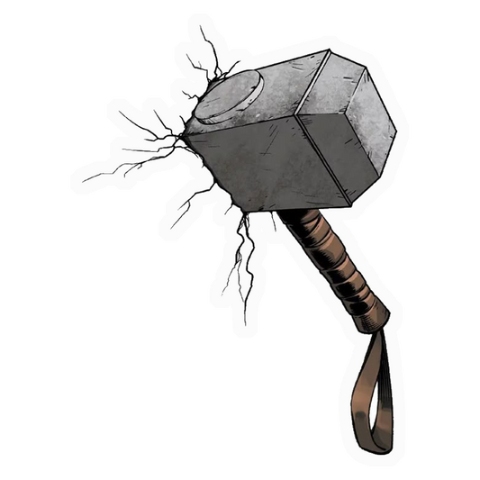 Thor's Hammer Crack Premium Vinyl Stickers