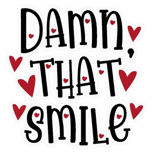 Damn, That Smile Premium Vinyl Stickers