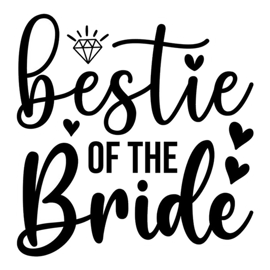 Bestie Of The Bride Premium Vinyl Stickers