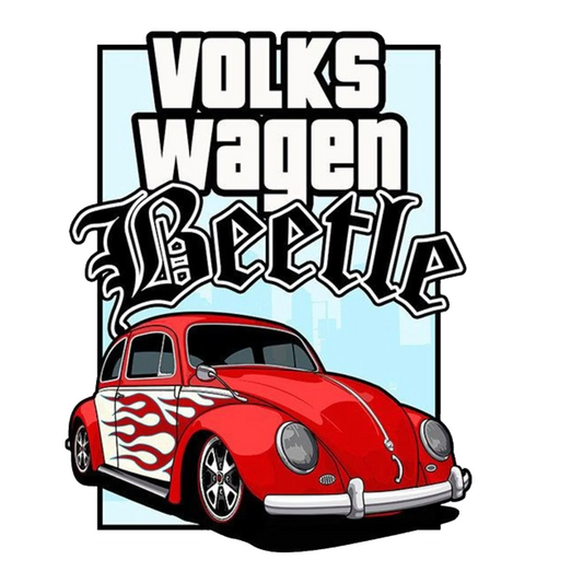 Volkswagen Beetle Flames Premium Vinyl Stickers