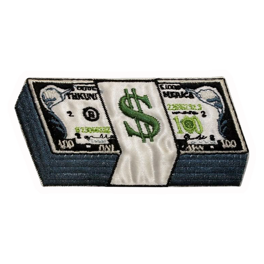 Stack of Cash Embroidery Patch Premium Vinyl Stickers