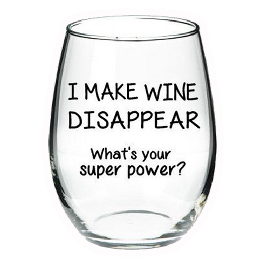 I Make Wine Disappear Premium Vinyl Stickers
