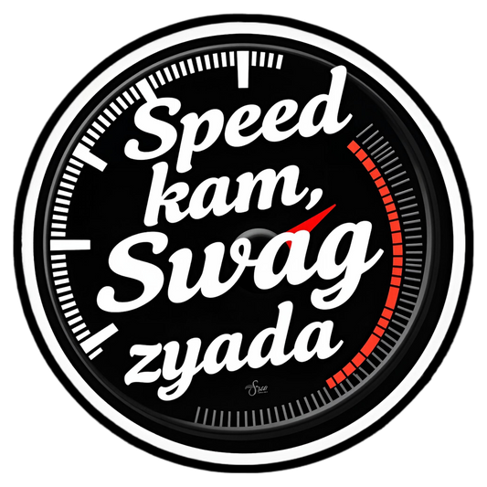 Speed Kam Swag Jyada Bumper Sticker
