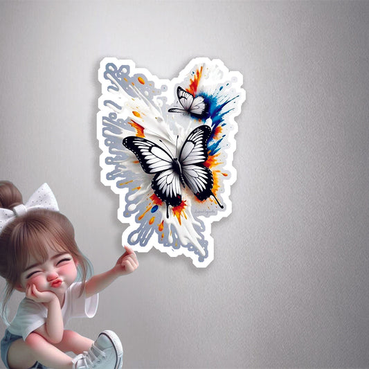 Butterfly Splash Art Premium Vinyl Stickers