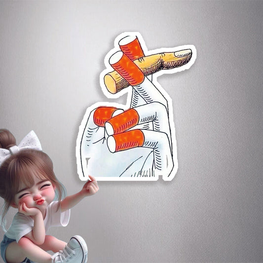 Cigarette Fingers Premium Vinyl Stickers