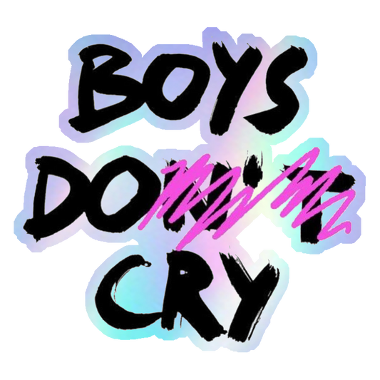 Boys Don't Cry Graffiti Holographic Stickers