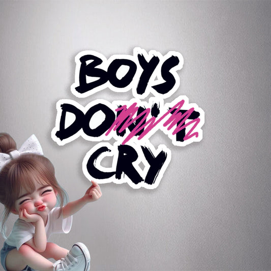 Boys Don't Cry Graffiti Premium Vinyl Stickers
