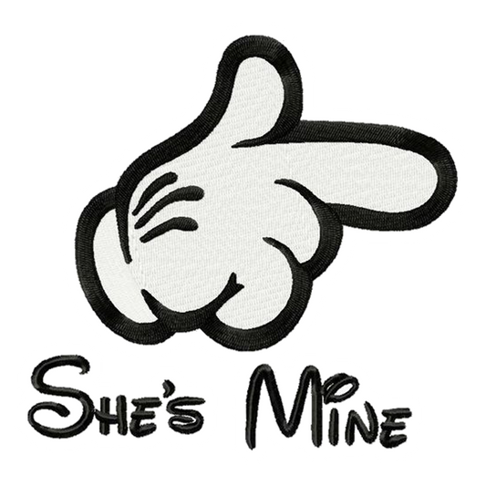 She's Mine Mickey Hand Premium Vinyl Stickers