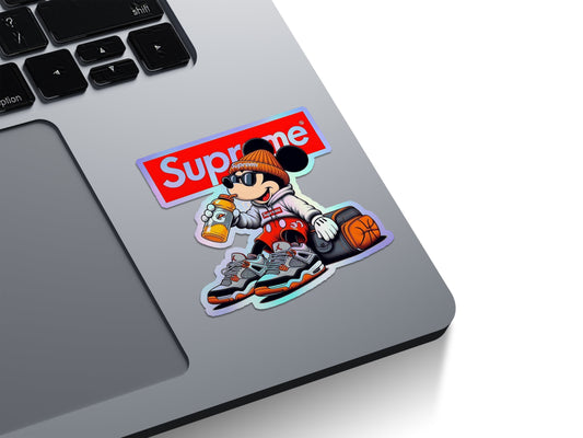 Supreme Mickey Swag Holographic Stickers