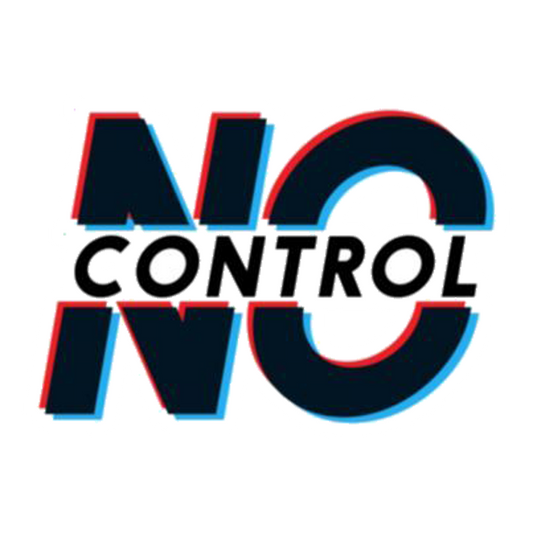No Control Glitch Text Premium Vinyl Stickers