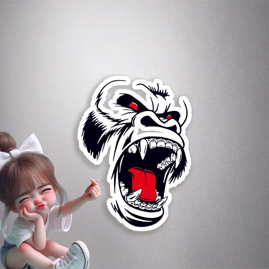 Angry Gorilla Face Premium Vinyl Stickers