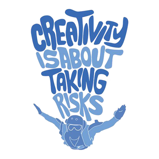 Creativity Is About Taking Risks Premium Vinyl Stickers