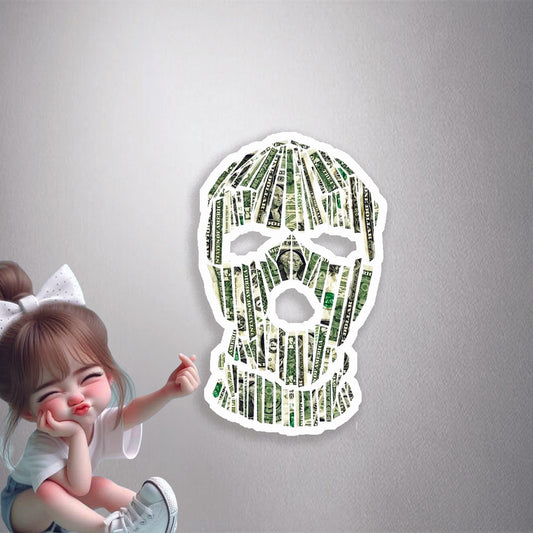 Money Heist Ski Mask Premium Vinyl Stickers
