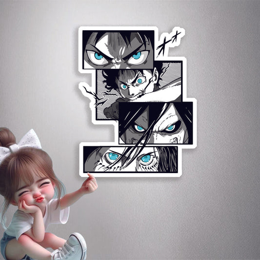Eren Yeager Titan Forms Premium Vinyl Stickers