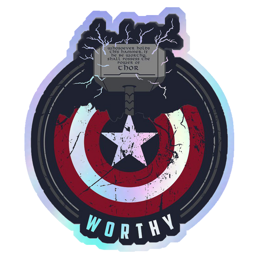 Worthy Marvel Mashup Holographic Stickers
