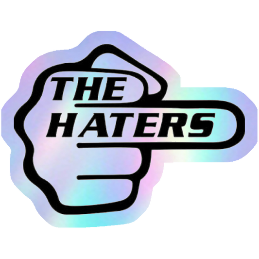 The Haters Pointing Hand Holographic Stickers