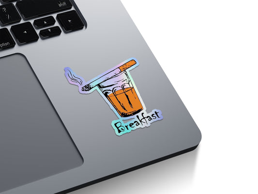 Chai Sutta Breakfast Holographic Stickers