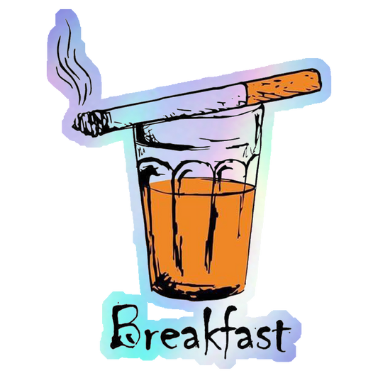 Chai Sutta Breakfast Holographic Stickers