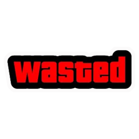 Wasted Gaming Style Premium Vinyl Stickers