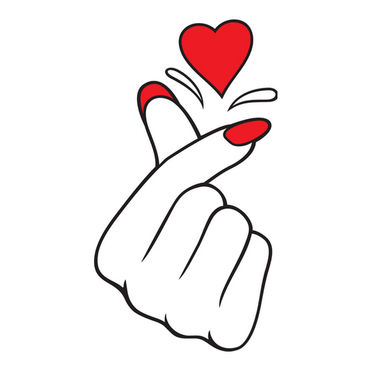 Korean Finger Heart Premium Vinyl Stickers
