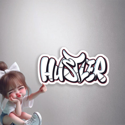 Hustler Graffiti Style Premium Vinyl Stickers