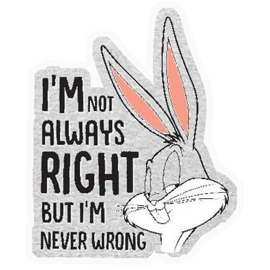 Bugs Bunny Never Wrong Premium Vinyl Stickers