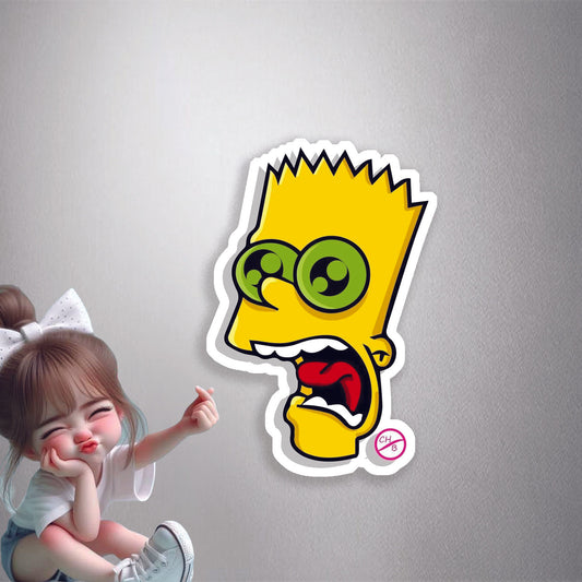 Trippy Bart Simpson Premium Vinyl Stickers
