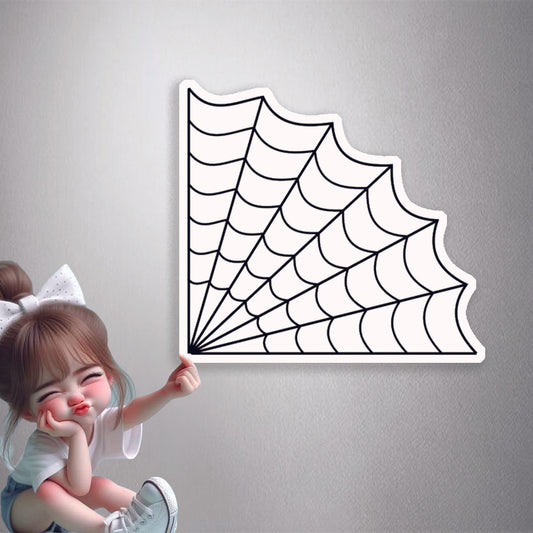 Corner Spiderweb Premium Vinyl Stickers
