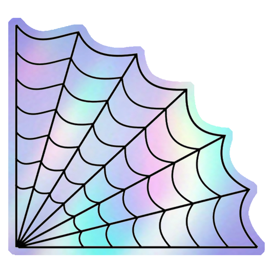 Corner Spiderweb Holographic Stickers