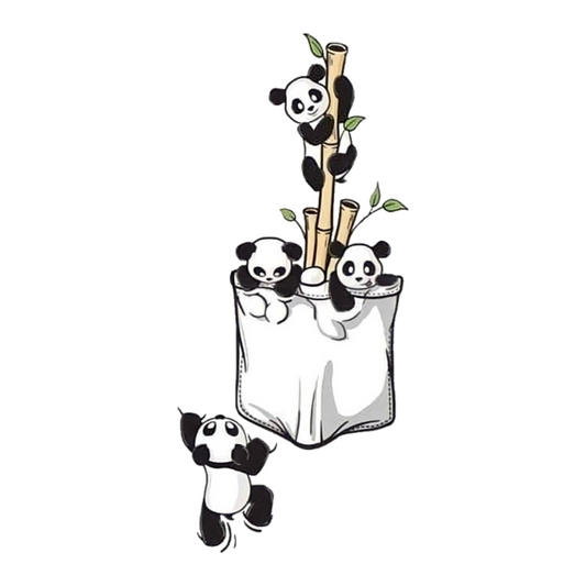 Pandas in a Pocket Premium Vinyl Stickers