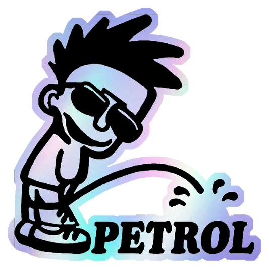 Petrol Pee Boy Holographic Stickers