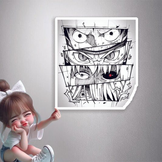 Anime Eyes Collage Premium Vinyl Stickers