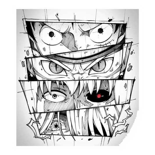 Anime Eyes Collage Premium Vinyl Stickers