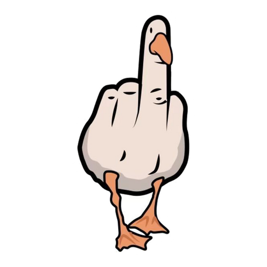 Duck Middle Finger Premium Vinyl Stickers