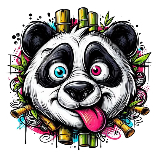 Trippy Panda Graffiti Premium Vinyl Stickers