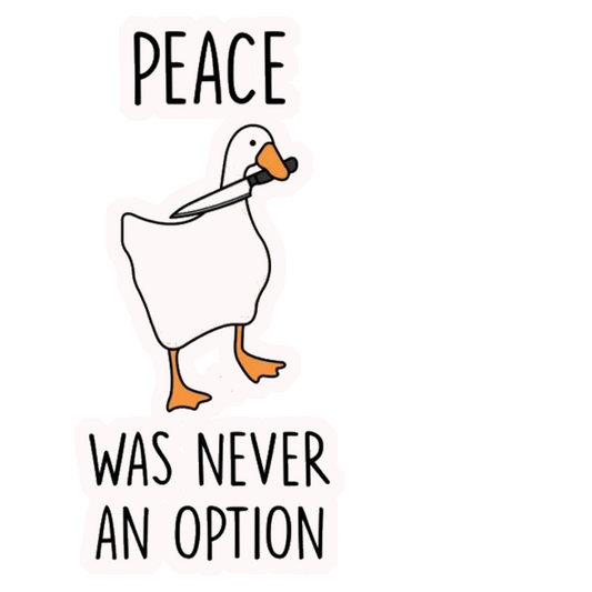 Goose With Knife Meme Premium Vinyl Stickers