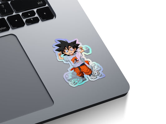 Kid Goku Streetwear Holographic Stickers