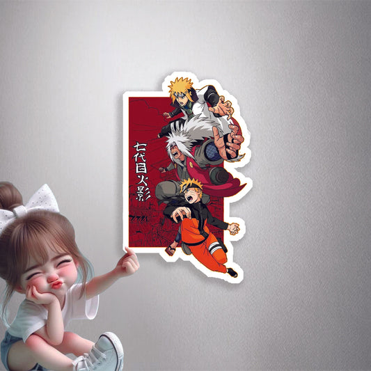 Naruto, Jiraiya & Minato Premium Vinyl Stickers