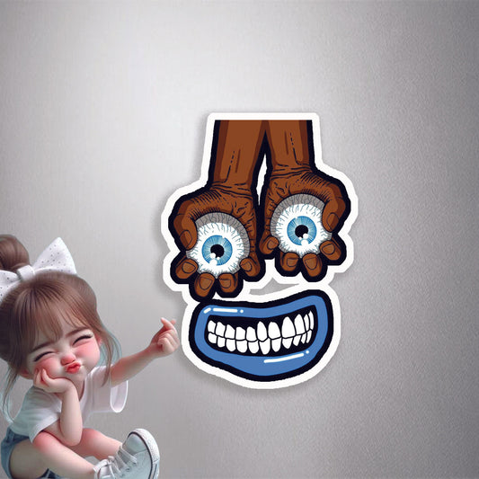 Trippy Eyes and Mouth Premium Vinyl Stickers