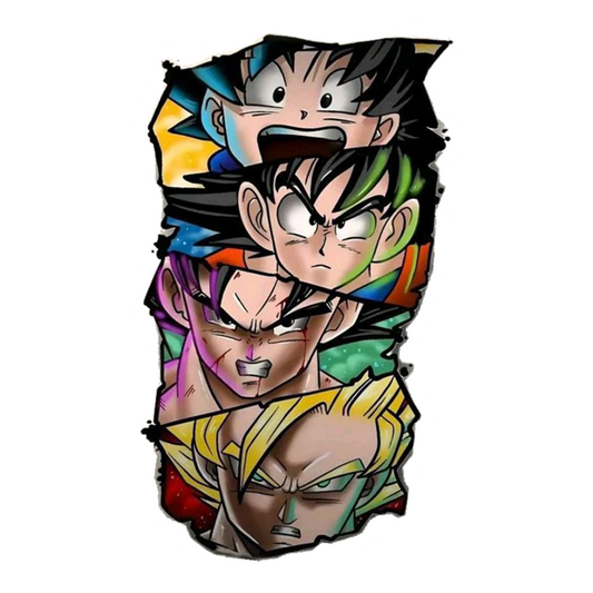 Goku Evolution Forms Premium Vinyl Stickers