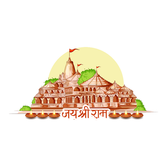 Jai Shree Ram Mandir Premium Vinyl Stickers