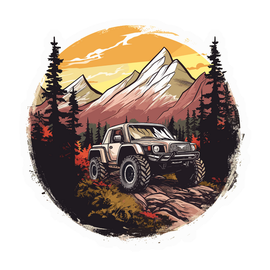 Off-Road Mountain Explorer Premium Vinyl Stickers