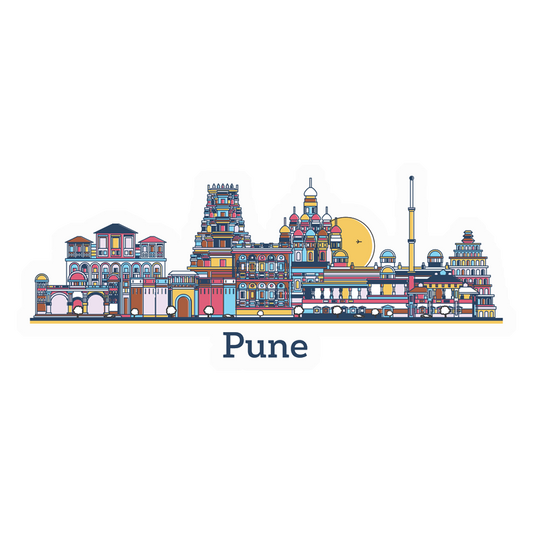 Pune Cityscape Premium Vinyl Stickers